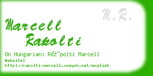 marcell rapolti business card